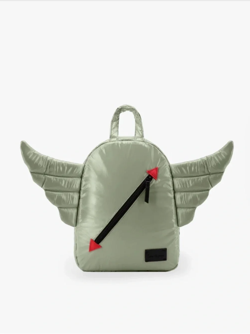 7 AM Enfant Wing Quilted Backpack in Sage Green NWT
